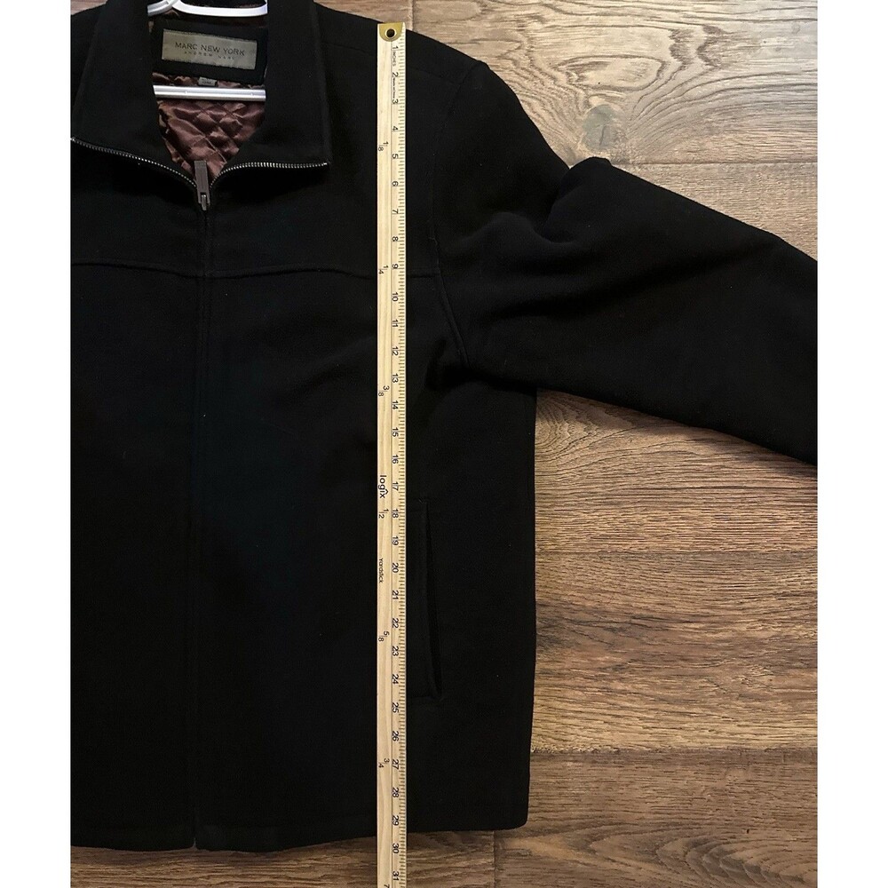 Marc New York Wool Blend Zip Jacket Mens XL Black Quilted Lined - Picture 5 of 8